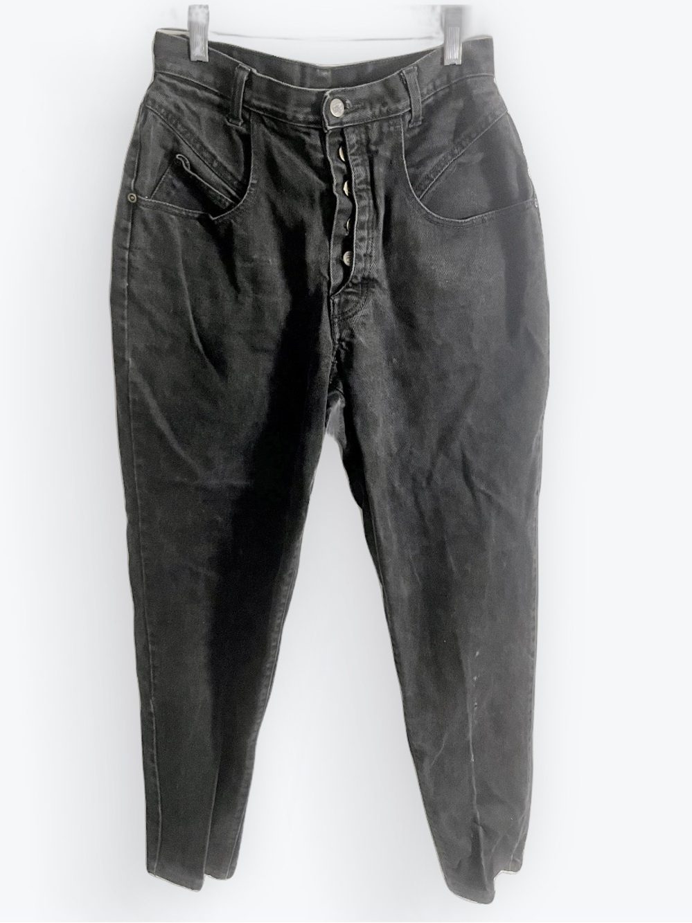 Vintage NoBo High-Waist Black Button-Fly Jeans 90s Y2K